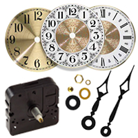 Clock Parts Movements Motors Dials Hands and Clock Kits