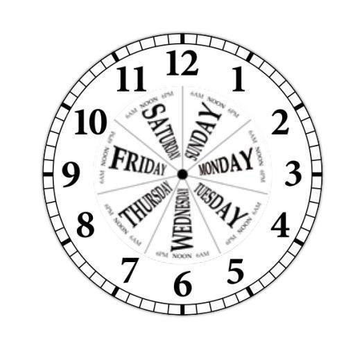 Day of the Week Clock Dial