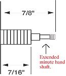 High Torque Quartz Pendulum Movement-Dials up to 3/8 in. thick-MVT212HT