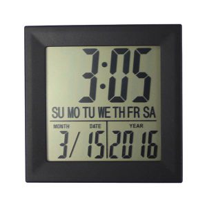 LCD Clock Insert 3 x3 inches